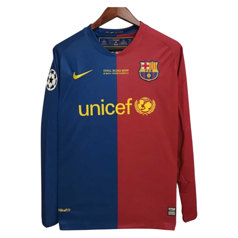 Camiseta retro FC Barcelona 08/09 1ª equipación – Edición Final Champions (Manga larga)